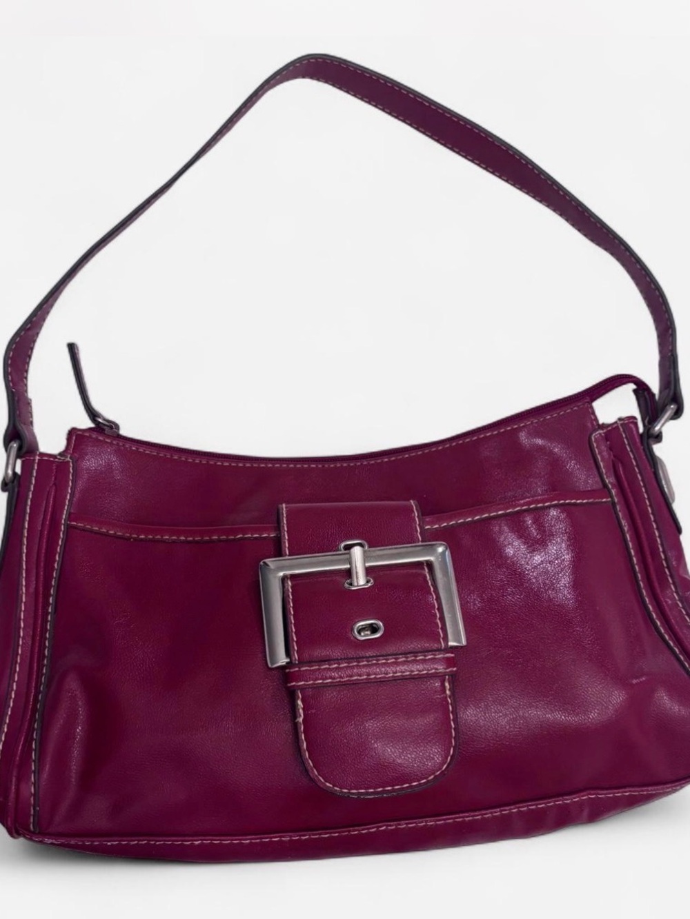 Women’s Leather Shoulder Bag in Red